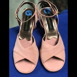 Cute dusky pink platform shoes